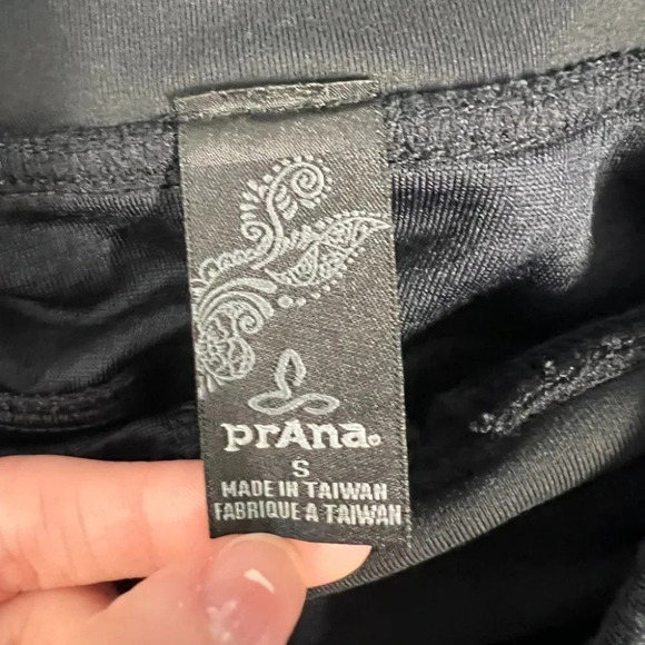 Prana Black Textured Stretchy Pants S Flare - Picture 3 of 6
